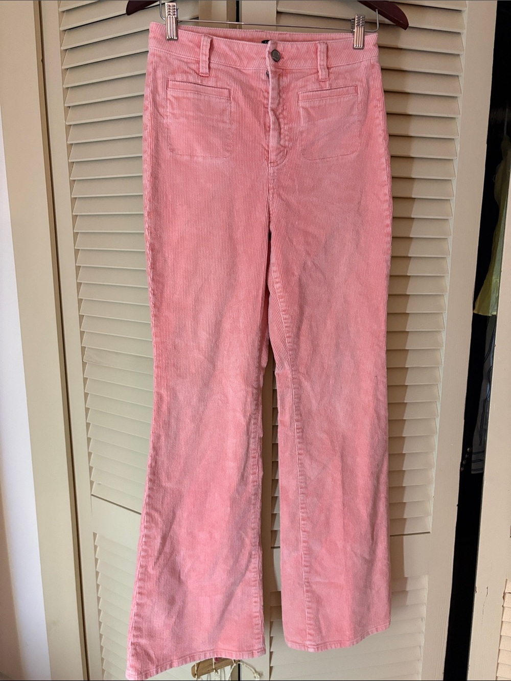 J. Crew Pink/salmon Corduroy Wide-Leg Jeans